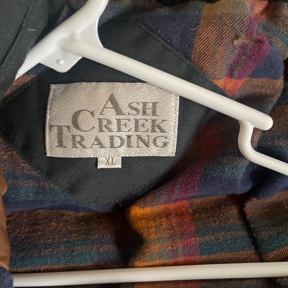 Vintage 90s downtown girl Ash Creek Trading Puffer Coat Leather Elbow Patc XL - Picture 4 of 13